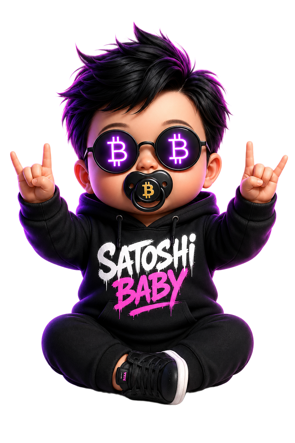 Baby Satoshi mascot
